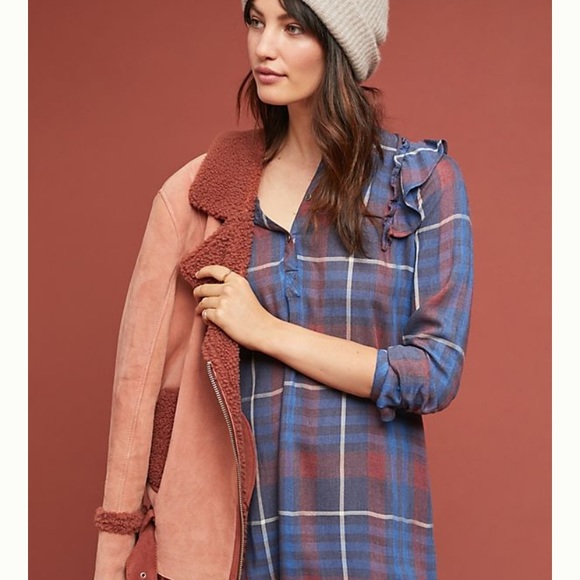 Anthropologie Dresses & Skirts - Cloth & Stone Ruffled Shirtdress Anthropologie Dresses & Skirts - Cloth & Stone Ruffled Shirtdress